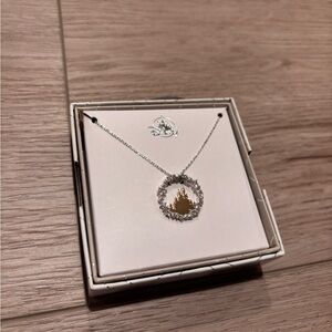 Disney Silver and Gold Castle Necklace